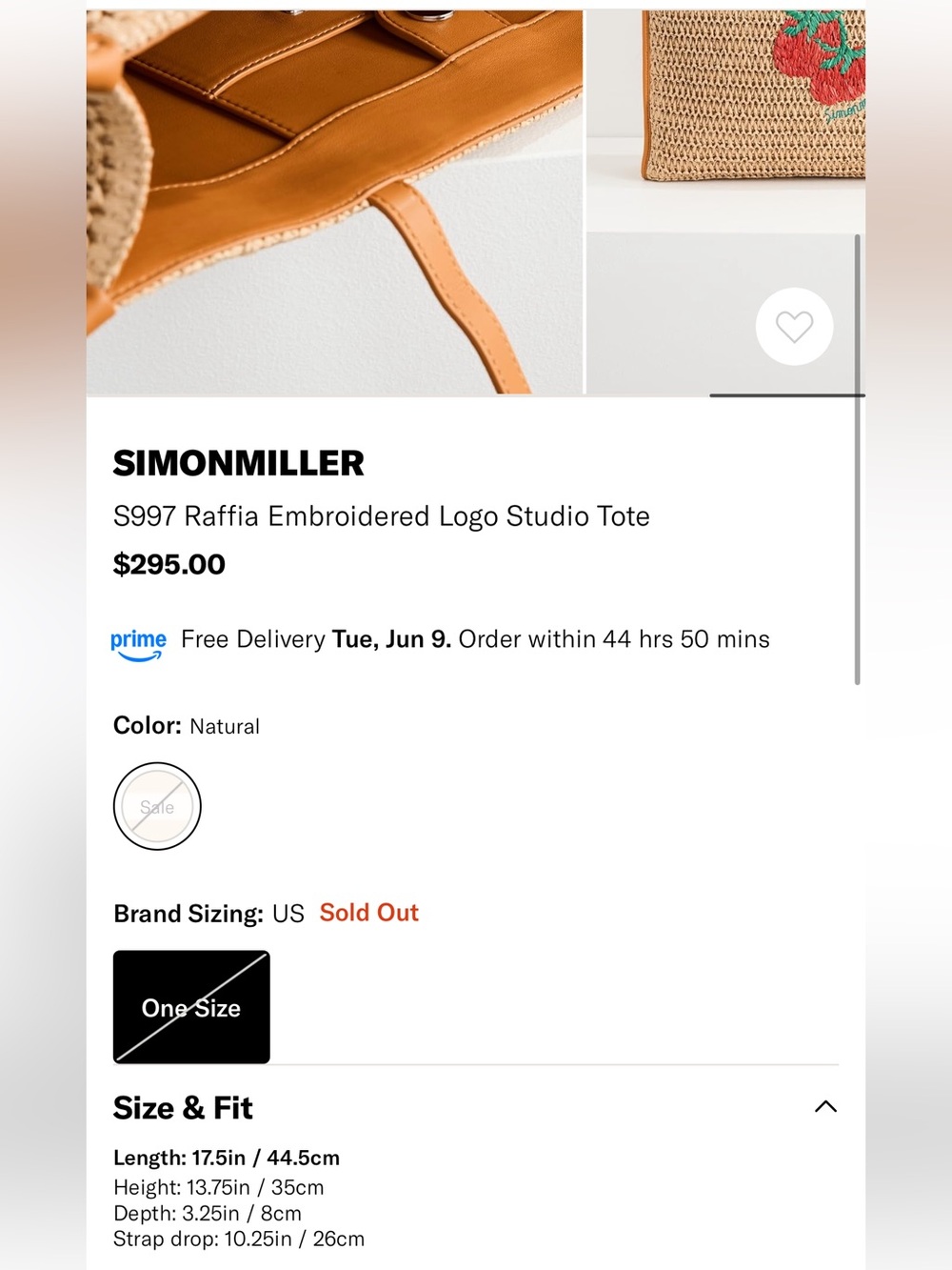 SIMONMILLER Raffia Embroidered Logo Studio Tote - Picture 6 of 8
